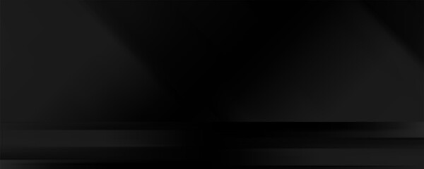 Limbo black background. Abstract dark gradient backdrop. Color wall of studio, room, stand for product display or photo.