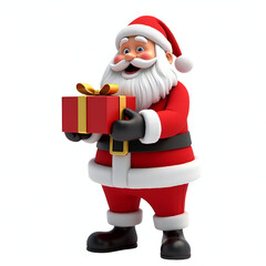santa claus with gift