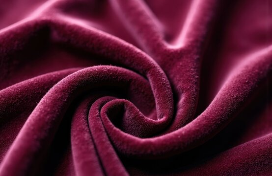 Luxurious burgundy velvet fabric with soft folds and smooth texture