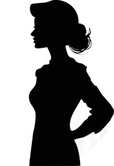 Minimal Silhouette of Woman Surrounded by Leaf Frame Concept Art, Woman Silhouette with Botanical Frame, Minimal Nature Inspired Feminine Art, Organic Leaf Frame Illustration