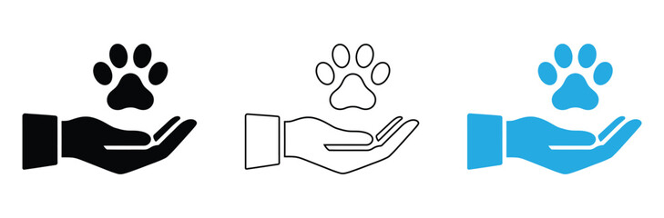 Promote animal welfare with this paw print graphic, perfect for pet adoption campaigns and veterinary clinics that want to show compassion and care