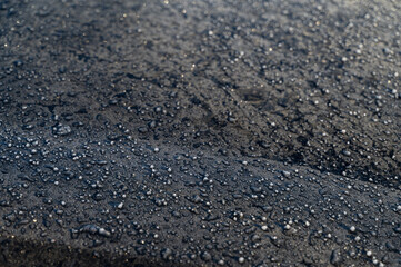 Frozen Patterns and Ice Droplets on Dark Surface