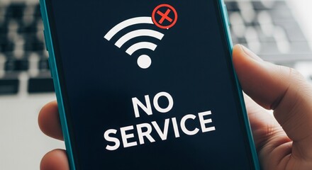 Frustrated user sees no service on phone wifi connection problem