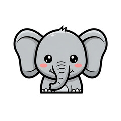 Fototapeta premium Cute Elephant Cartoon.