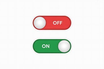 Toggle switch buttons for power control and user interface design