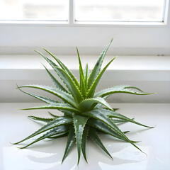 Aloe vera with red flowers