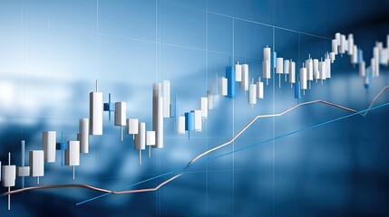 Candles burn while financial graphs reveal market trends, highlighting analysis and investment opportunities during trading sessions