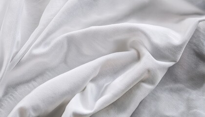 Obraz premium Crisp White Linen Seamless Texture Close Up Detail High Resolution White Wrinkle