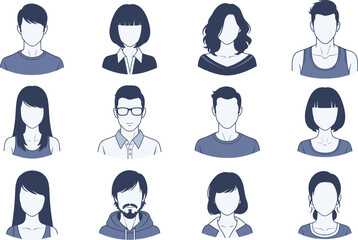 Diverse set of stylized human avatars for user profiles