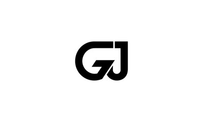 GJ initial letters, or GJ monogram logo