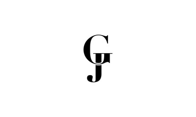 GJ initial letters, or GJ monogram logo
