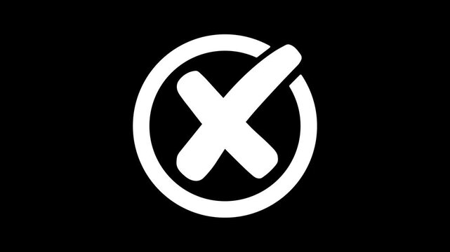 Seamlessly looping animated X symbol, an ideal motion graphic for a cancel, close, or delete button in applications and interfaces.
