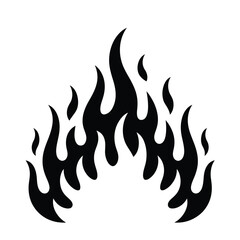 A stylized depiction of flames, isolated on the flames are black, with varying heights and shapes, creating a dynamic effect