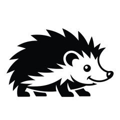 Cartoon illustration of a cute hedgehog, isolated on the design is simple and friendly, showcasing the hedgehogs spiky back and cheerful expression