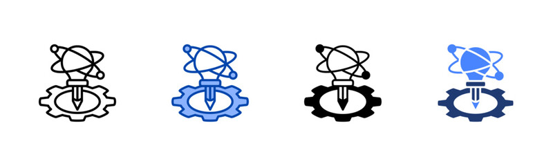 Innovation icon set multiple style collection