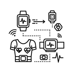 Wearable health monitoring system with smartwatch and smart shirt