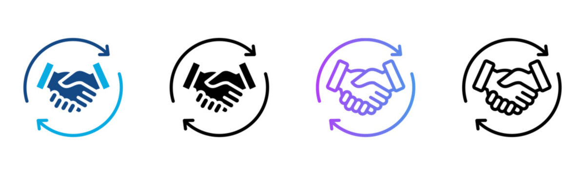 Traded Icon Multiple Style Vector Illustration