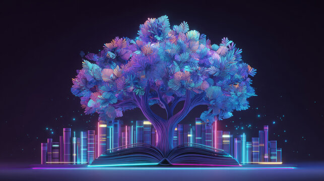 Knowledge tree with books