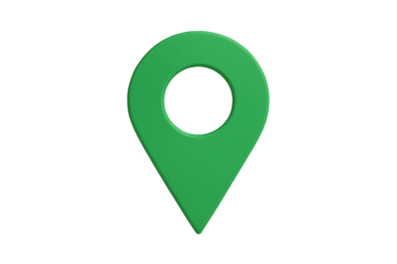 Green location map pointer symbol isolated on white background representing navigation gps icon travel direction and geolocation concept for app design route and distance tools
