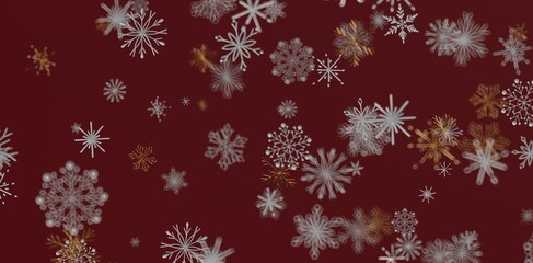 Festive background with detailed snowflake patterns. Ideal for winter or holiday-themed projects. Perfect for festive Christmas and N