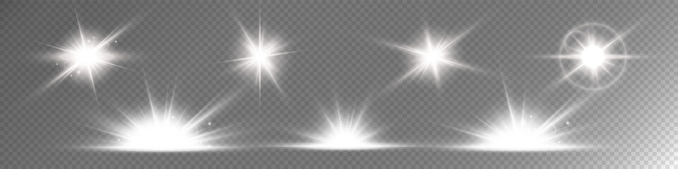 Lens Flare, light glow effect. sun or realistic shining star with backlight effect.
bokeh glitter and sparkles or sparkles on transparent background.
