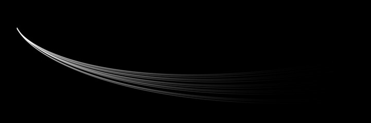 White Curved Speed Lines on Black