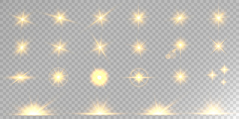 Lens Flare, light glow effect. sun or realistic shining star with backlight effect.
bokeh glitter and sparkles or sparkles on transparent background.
