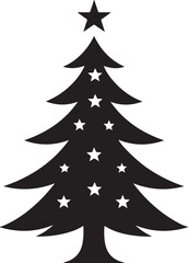 Christmas tree vector illustration with decorations
