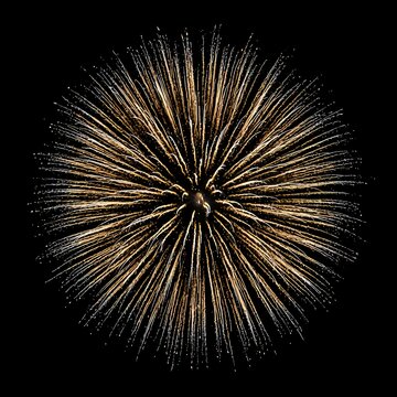 Night Sky Fireworks Burst. Spectacular Midnight Firework Explosion. Stunning Fireworks in Dark Sky. Brilliant Pyrotechnics Display fireworks gold in the night sky. Spectacular.Gold Firework Exploding.