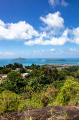 Obraz premium Island Mahe with Sainte Anne Marine National Park, Seychelles, Africa.