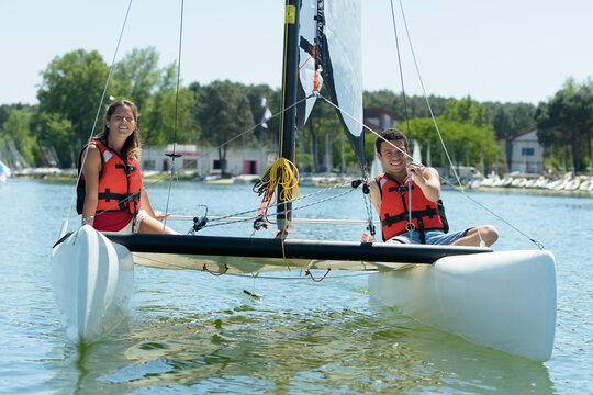 two sailer on water at day