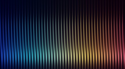 Abstract background with vertical lines and colorful gradient illumination
