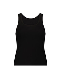 Classic black tank top isolated on transparent background for everyday wear