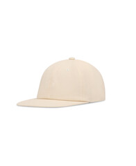 Cream baseball cap with floral pattern isolated on transparent background