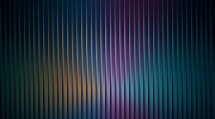 Dark abstract background with vertical lines and colorful gradient for design