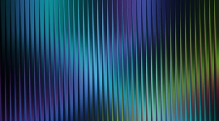 Abstract background with vertical lines and blurred color gradients in green and blue