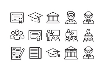 University Education and Academic Icons