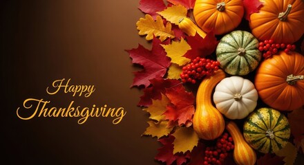 Autumn harvest pumpkins gourds and fall leaves image