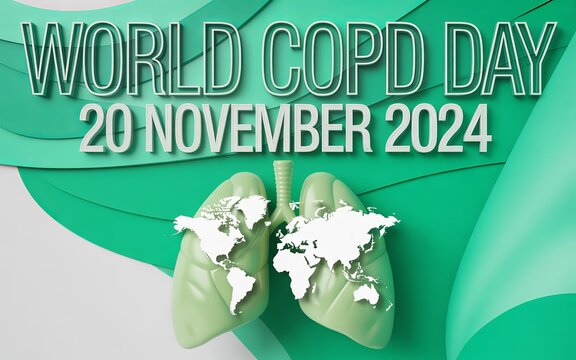 World map lungs highlight importance of international COPD understanding.