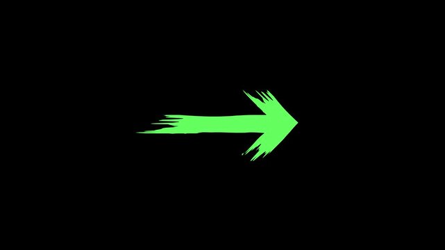 brush right arrow animation video.