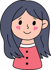 Cute Cartoon Kawaii Girl