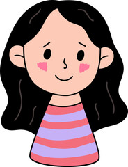 Cute Cartoon Kawaii Girl