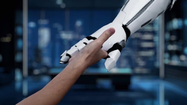 A hand reaches out toward a glowing holographic globe surrounded by various business icons, symbolizing innovation, connectivity, and modern technology in a sleek office setting. Auvana