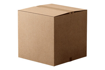 Fototapeta premium Plain Brown Box Perfect for Branding, Label Placement, and Mockup Design