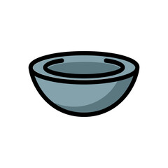 Bowl icon on White Background Vector Art Illustration on white background.