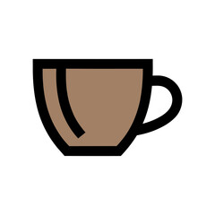 Cup icon on White Background Vector Art Illustration on white background.