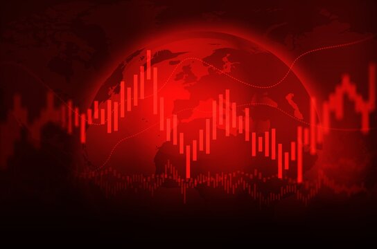 Stock market graph, investment financial concept