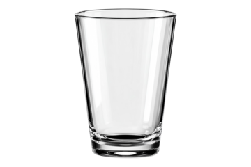 Elegant Clear Juice Glass Empty and Transparent