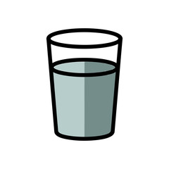 Glass icon on White Background Vector Art Illustration on white background.