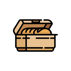 Butter dish icon on White Background Vector Art Illustration on white background.